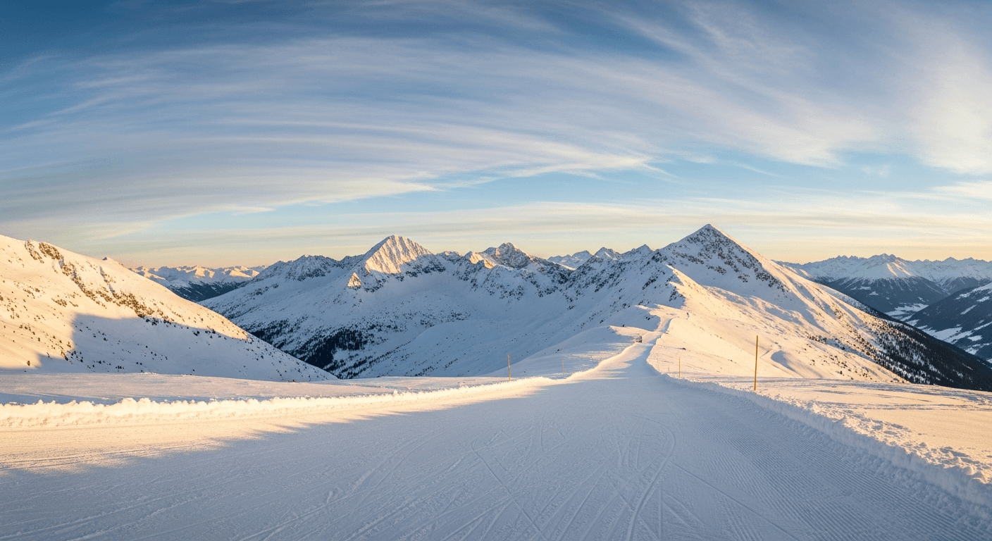 Winterlandschaft mit verschneiten Bergen