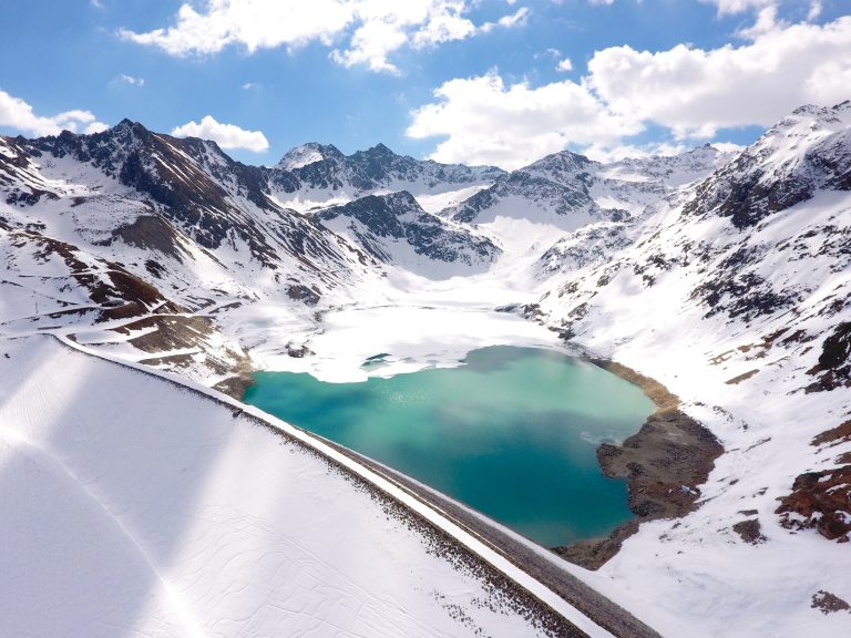 aerial view of body of water